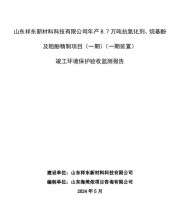 山東祥東新材料科技有限公司年產(chǎn)8.7萬(wàn)噸抗氧化劑、烷基酚及粗酚精制項(xiàng)目(一期)(一期裝置)竣工環(huán)境保護(hù)驗(yàn)收監(jiān)測(cè)報(bào)告